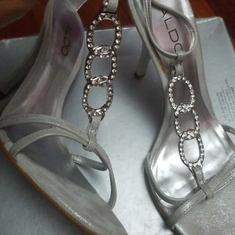 Silver Aldo Sandals